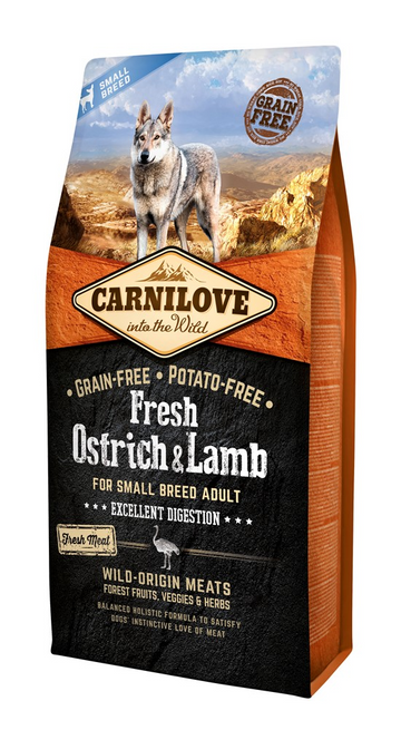 Carnilove Fresh Ostrich & Lamb Small Breed Adult Dog 6 kg
