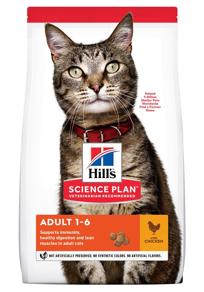 Hills Science Plan Adult Optimal Care Chicken - Dry Cat Food