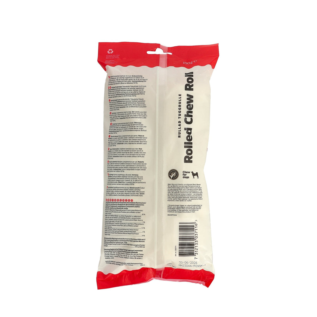 Dogman Tuggrulle Rullad 2p Vit 20cm