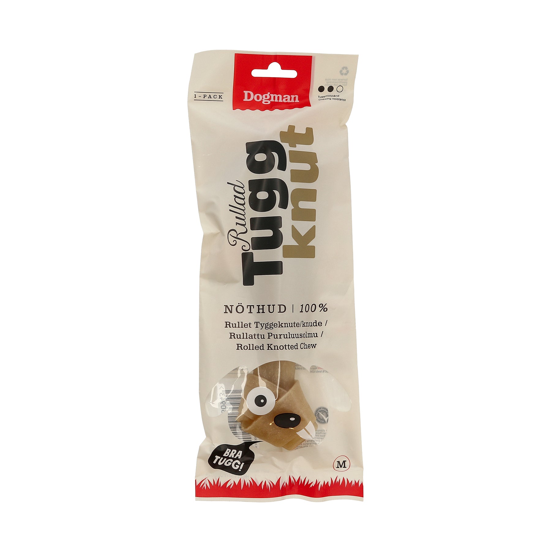 Dogman Tuggknut Rullad Brun 22cm