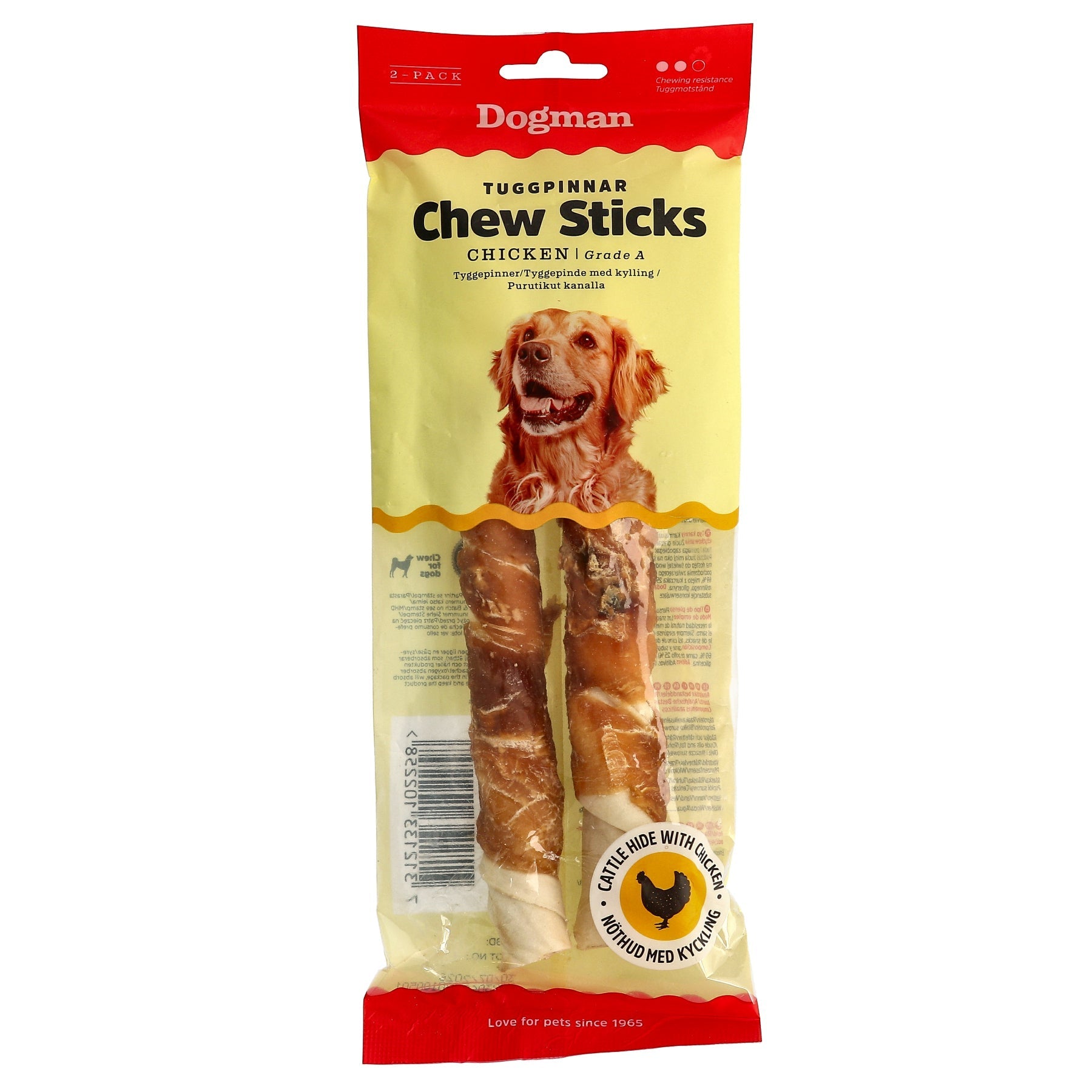 Dogman Tuggrullar med Kyckling 2p Vit 20cm