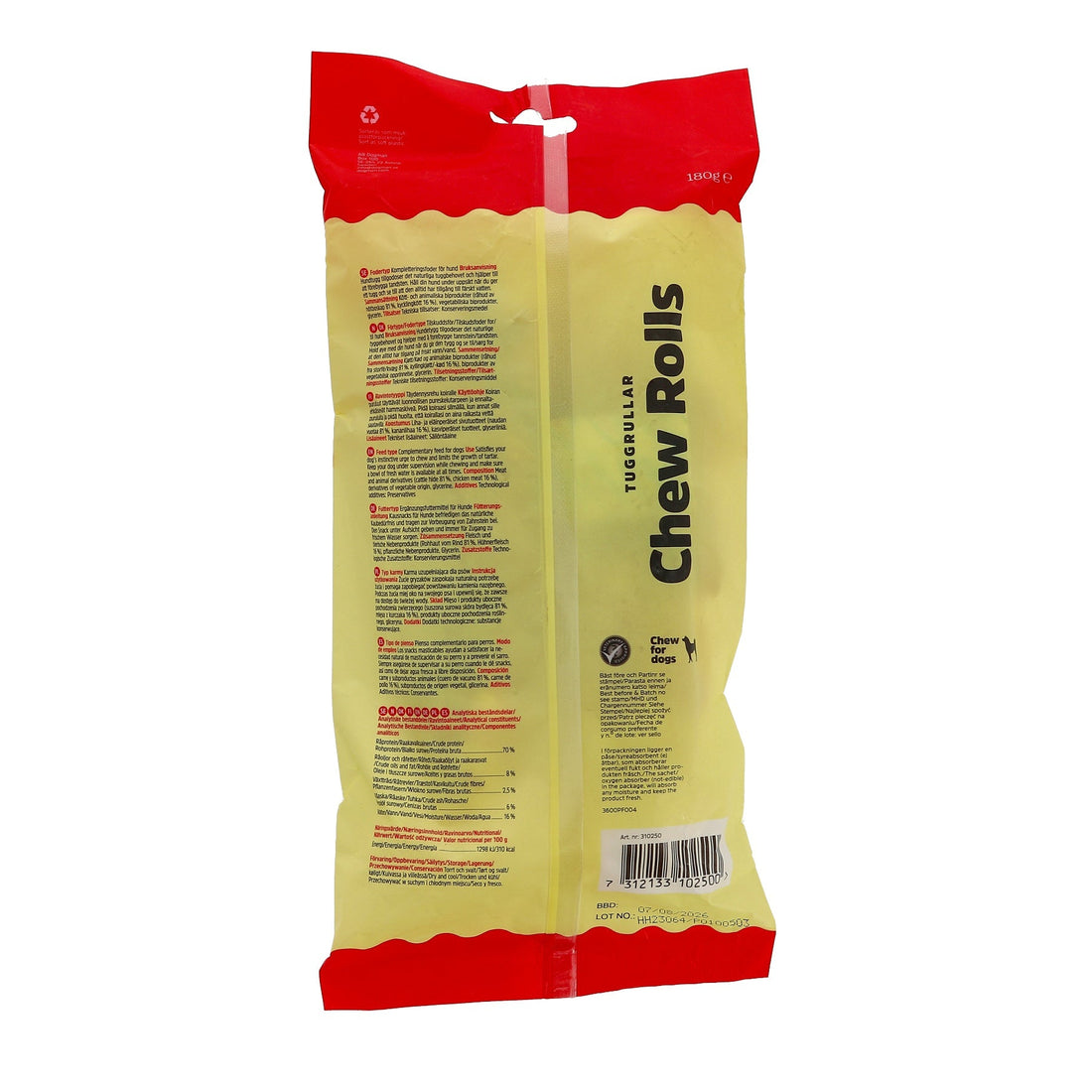 Dogman Tuggrullar med Kyckling 2p Vit 20cm