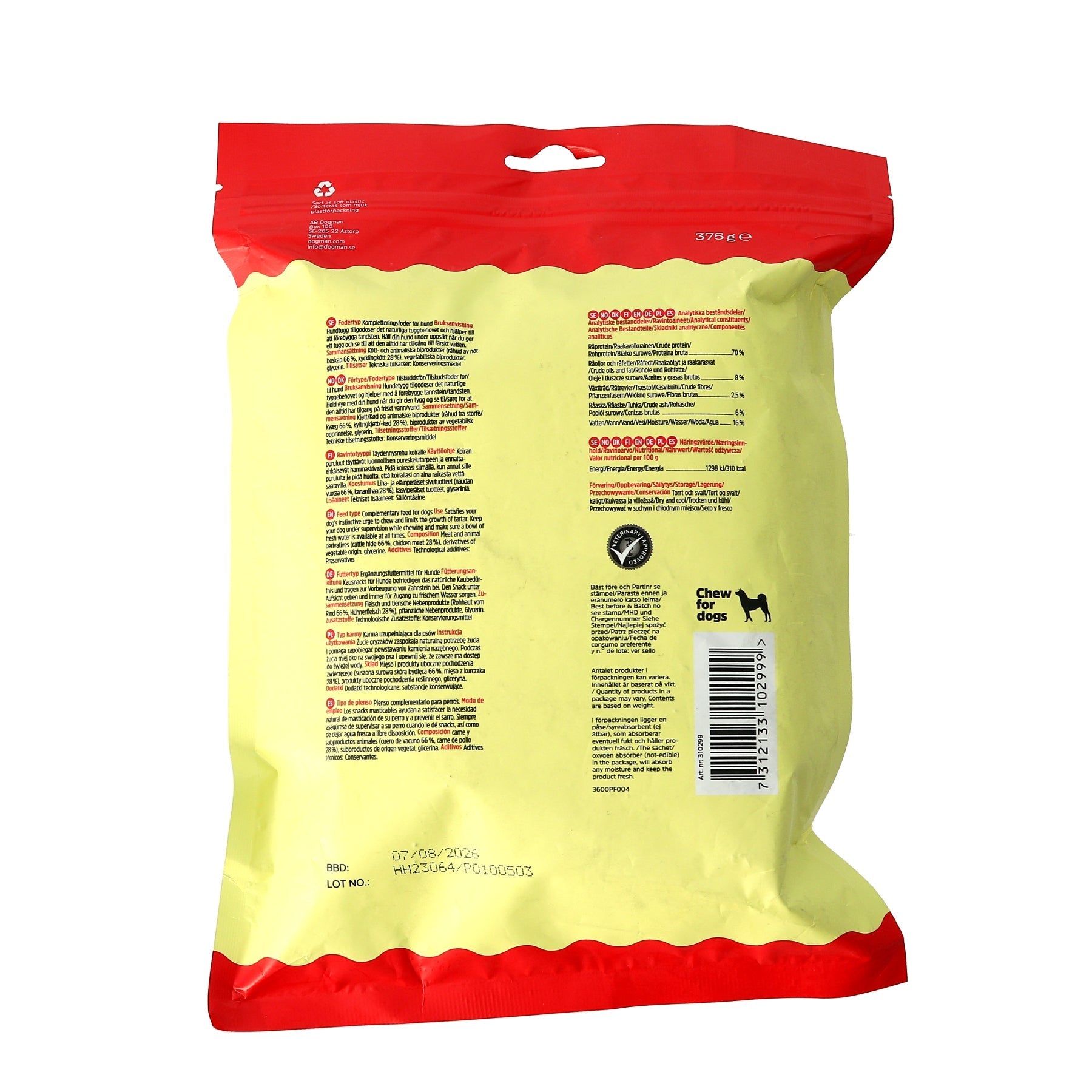 Dogman Tuggpinnar med Kyckling Big Pack