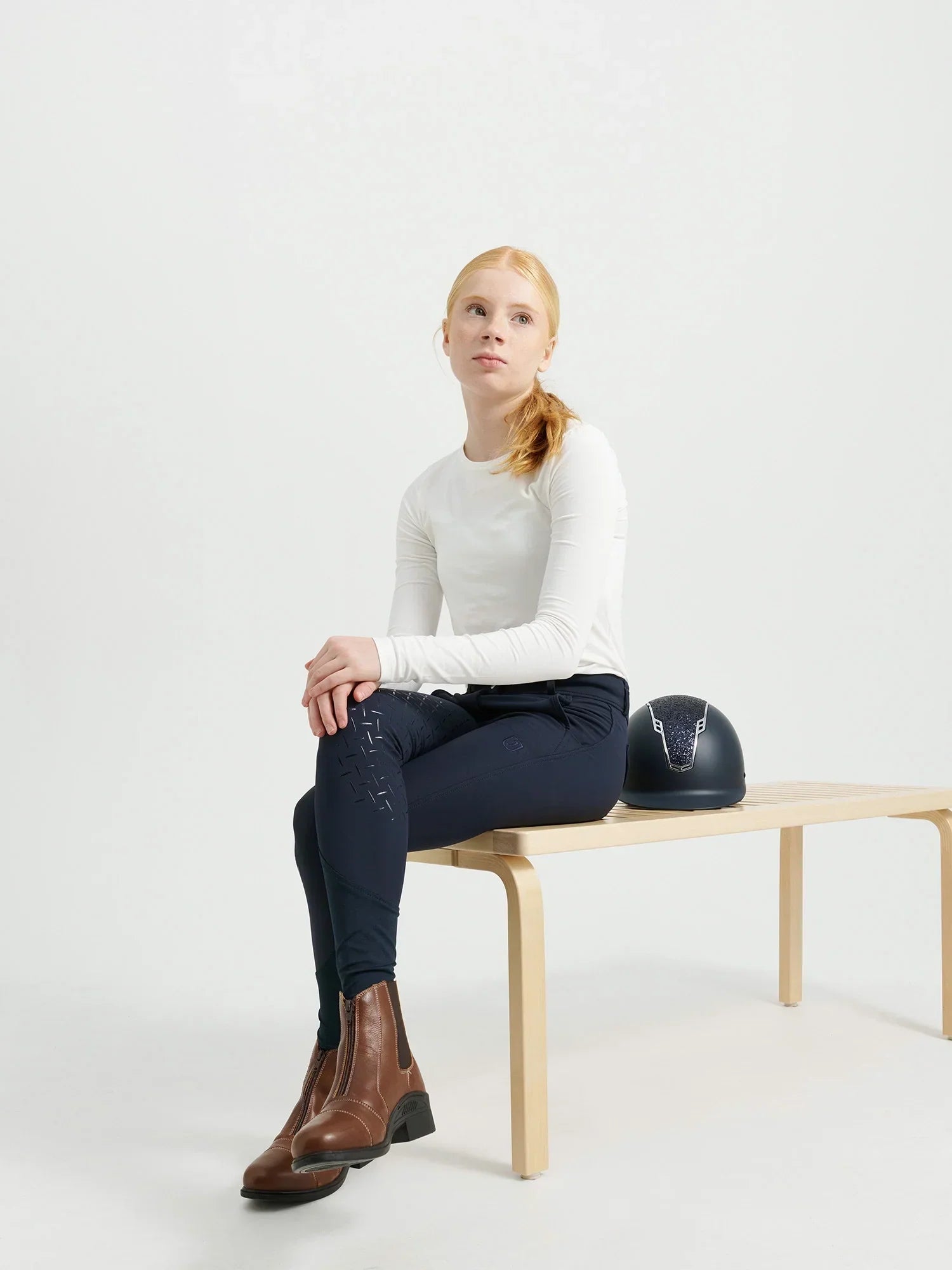 Jacson Barn/Junior Rigmor Ridbyxa Helskodd Marin