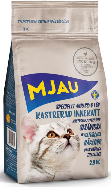 Mjau Kastrerad Innekatt 2,8 kg