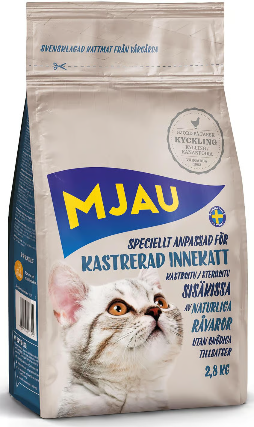 Mjau Kastrerad Innekatt 2,8 kg