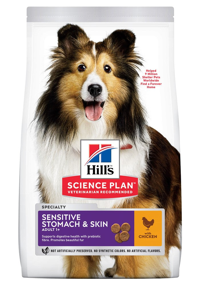 Hills Science Plan Adult Sensitive Stomach & Skin Medium Chicken - Dry Dog Food 14 kg