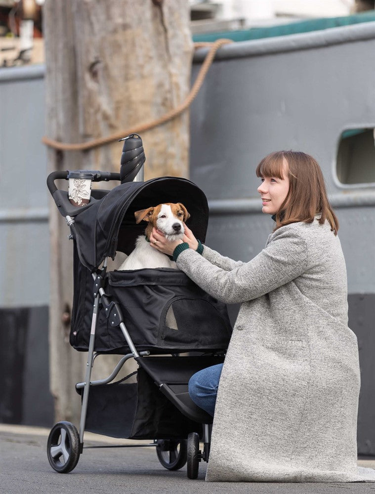 Trixie Djurvagn Buggy Hopfällbar 47×h100×80 cm Svart