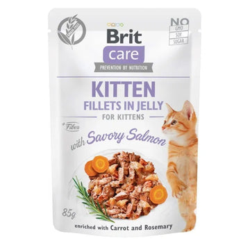Brit Care Kitten Lax i Gelé 85 g x24