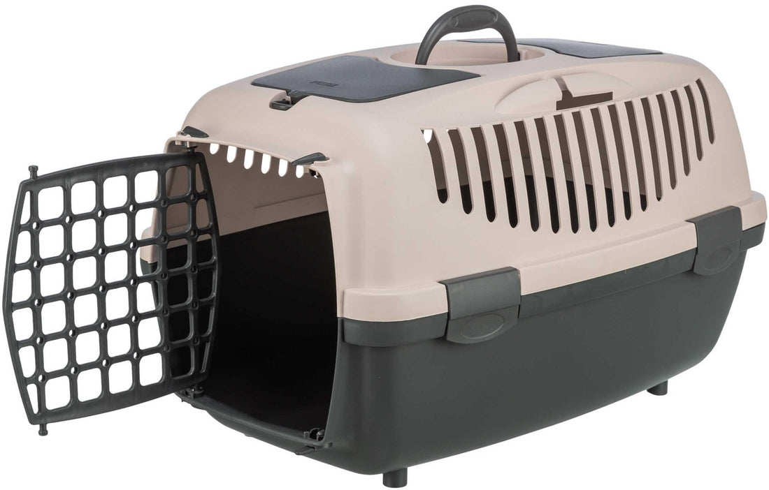 Transportbur Capri 2, XS-S: 37 × 34 × 55 cm, mörkgrå/blush