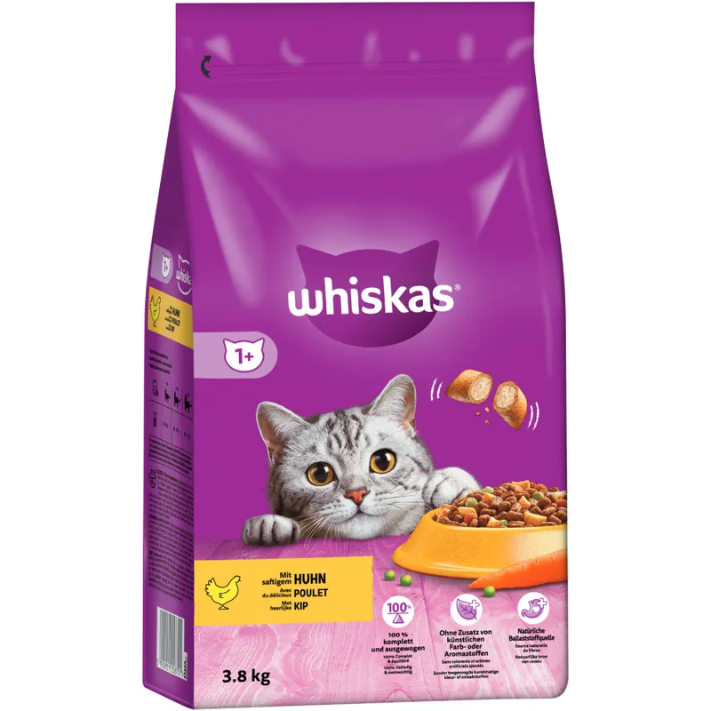 Whiskas 1+ Kyckling  3,8 kg