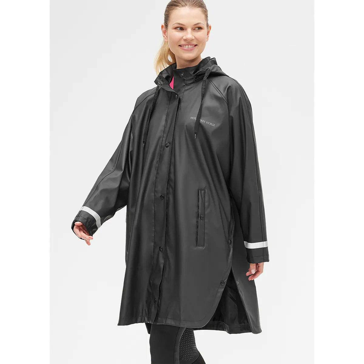 Mountain Horse Drizzle Rain Poncho Black