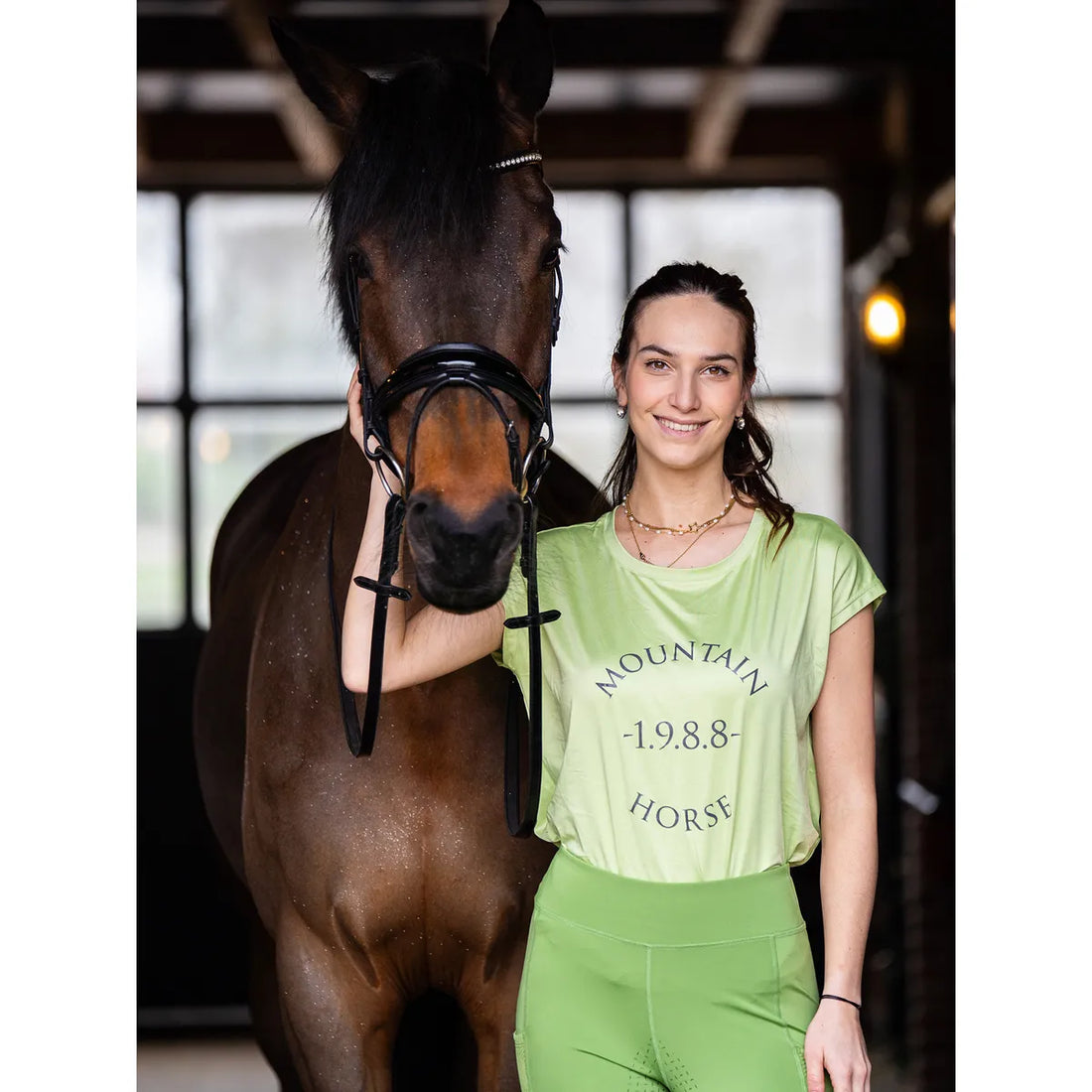 Mountain Horse Active Loose Tee Green.