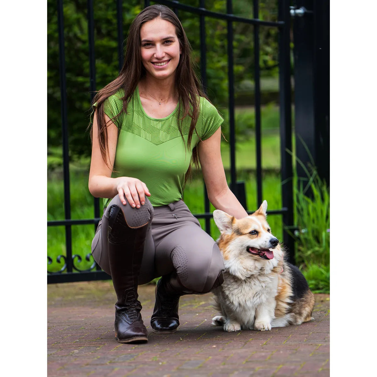 Mountain Horse Lace Top Green.