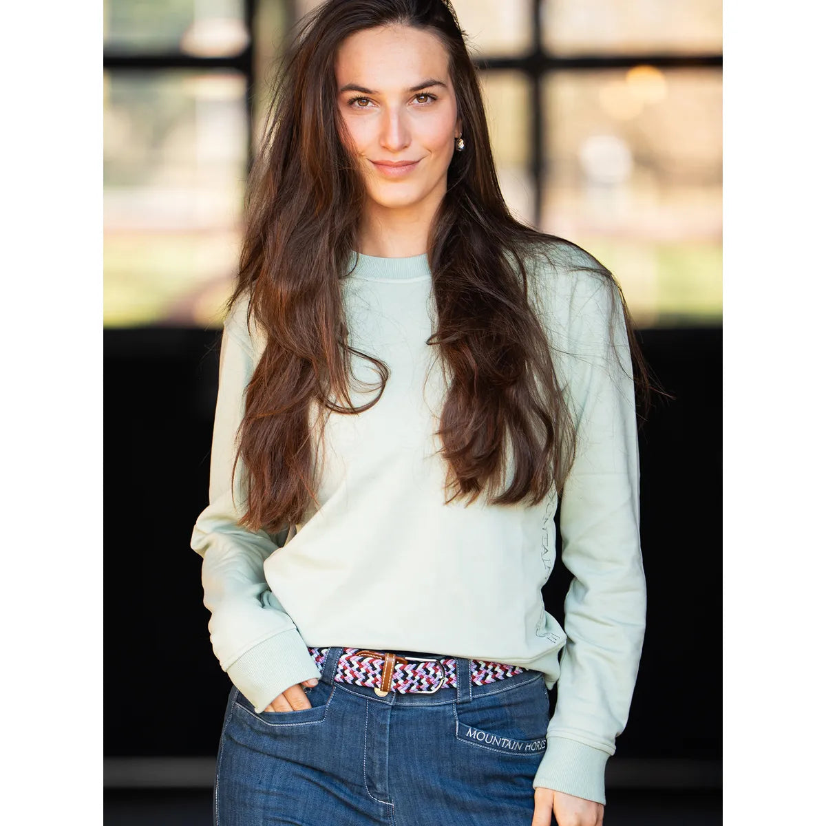 Mountain Horse Paradise Sweatshirt Green.