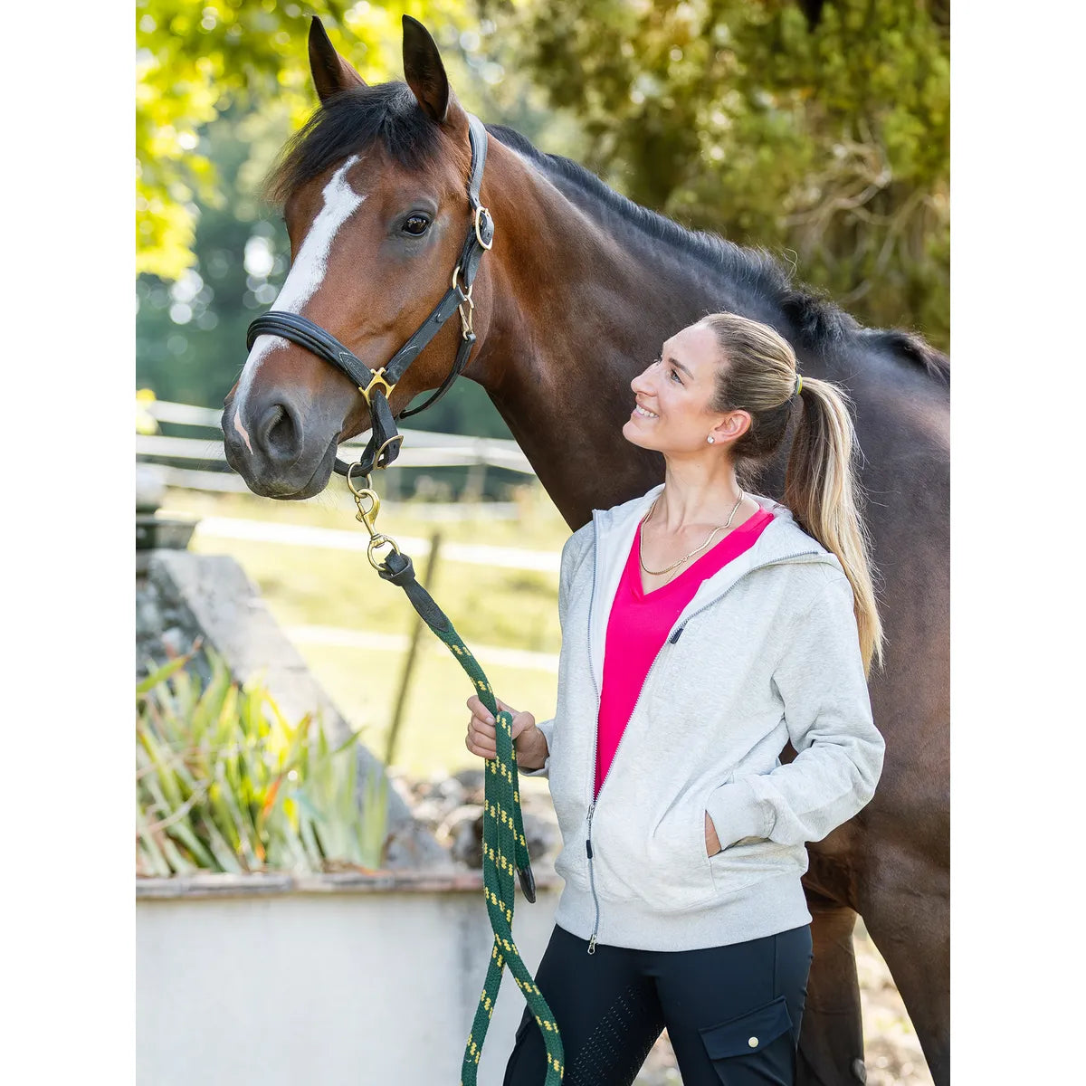 Mountain Horse Paradise Hoodie Grey Melange