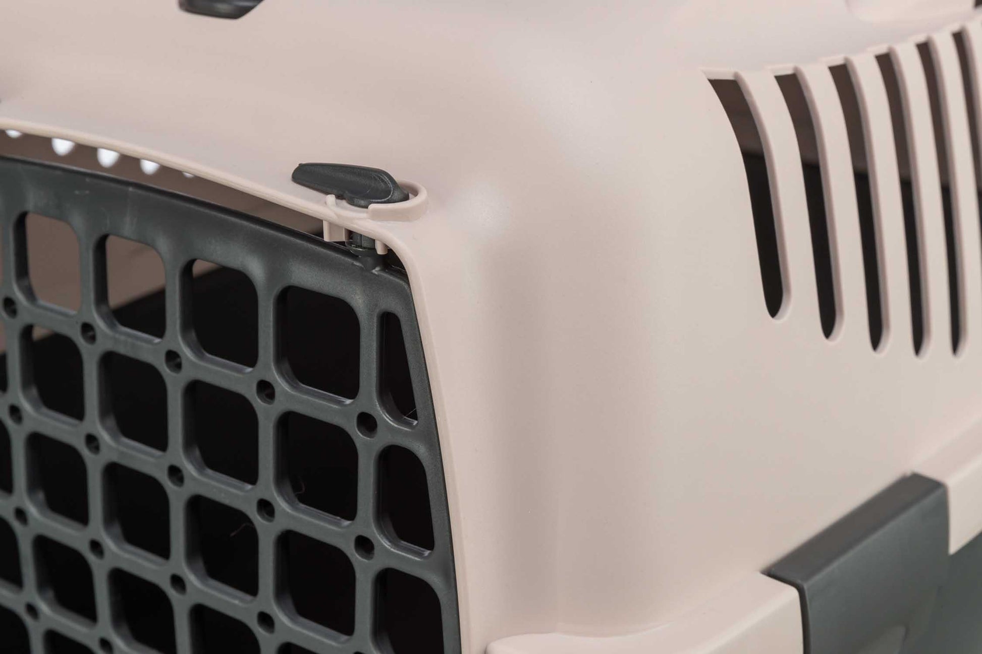 Transportbur Capri 2, XS-S: 37 × 34 × 55 cm, mörkgrå/blush