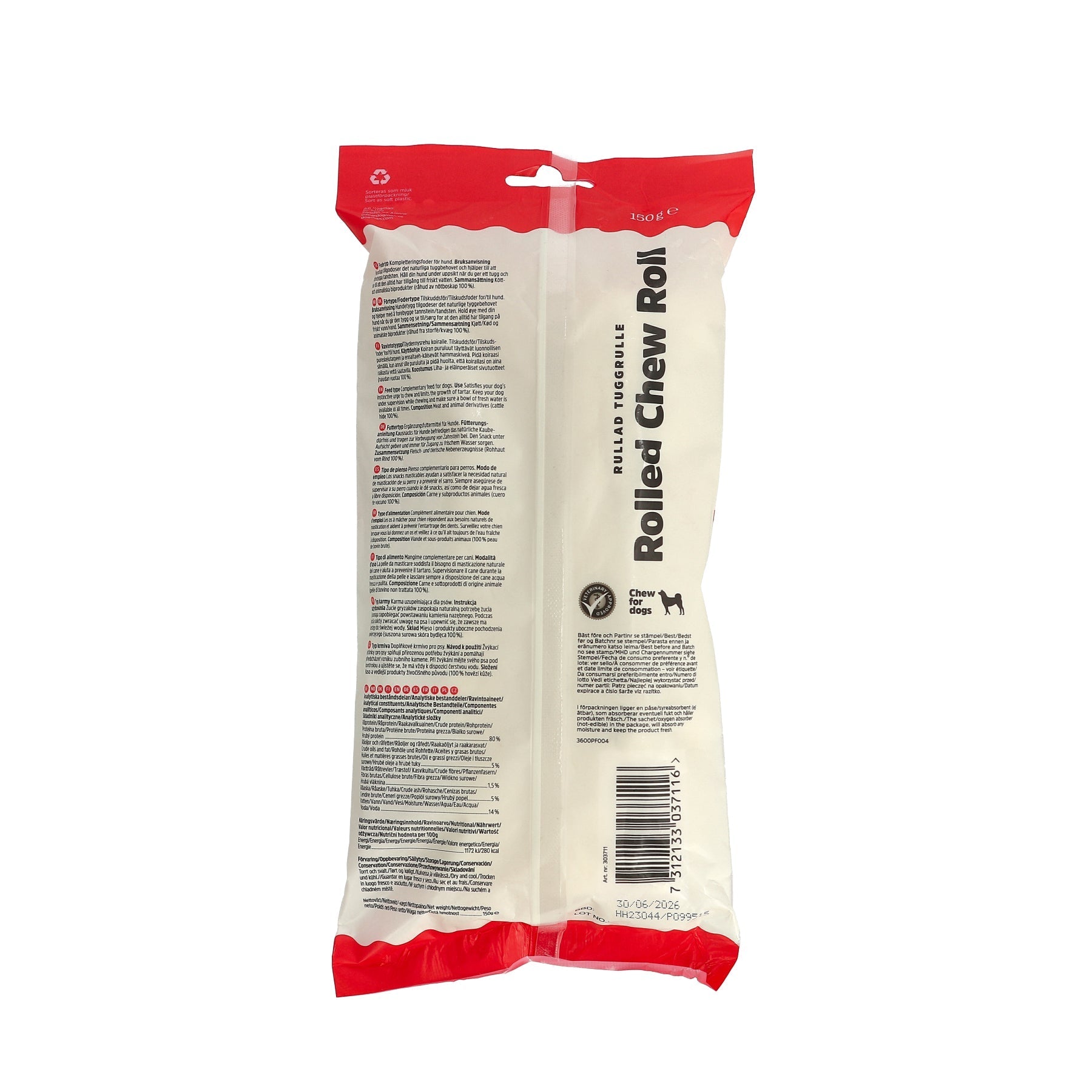 Dogman Tuggrulle Rullad 2p Vit 20cm