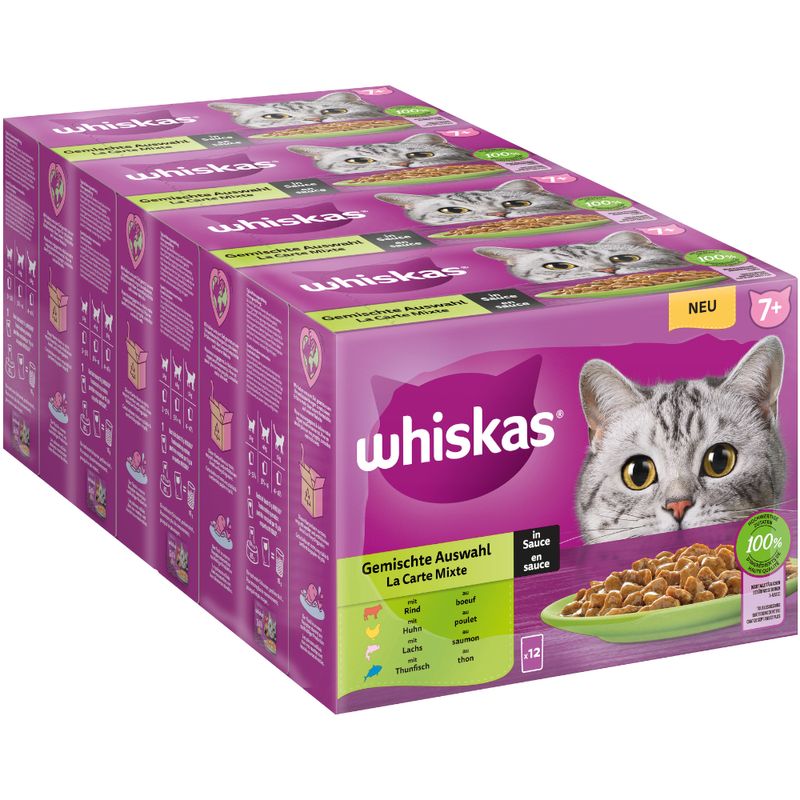 Whiskas Blandade Smaker i Gelé För Katter 40x85g