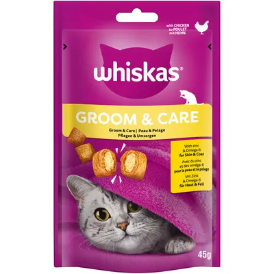 Whiskas Snacks Groom & Care  45 g kyckling