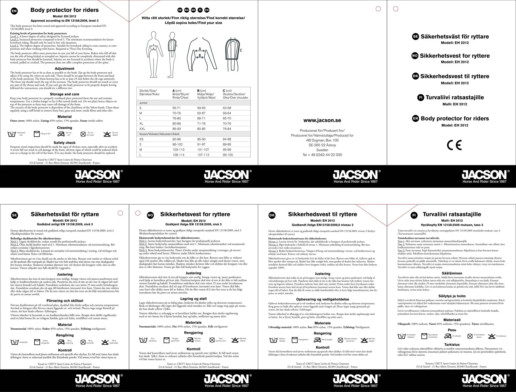 Jacson Vuxen Säkerhetsväst Svart