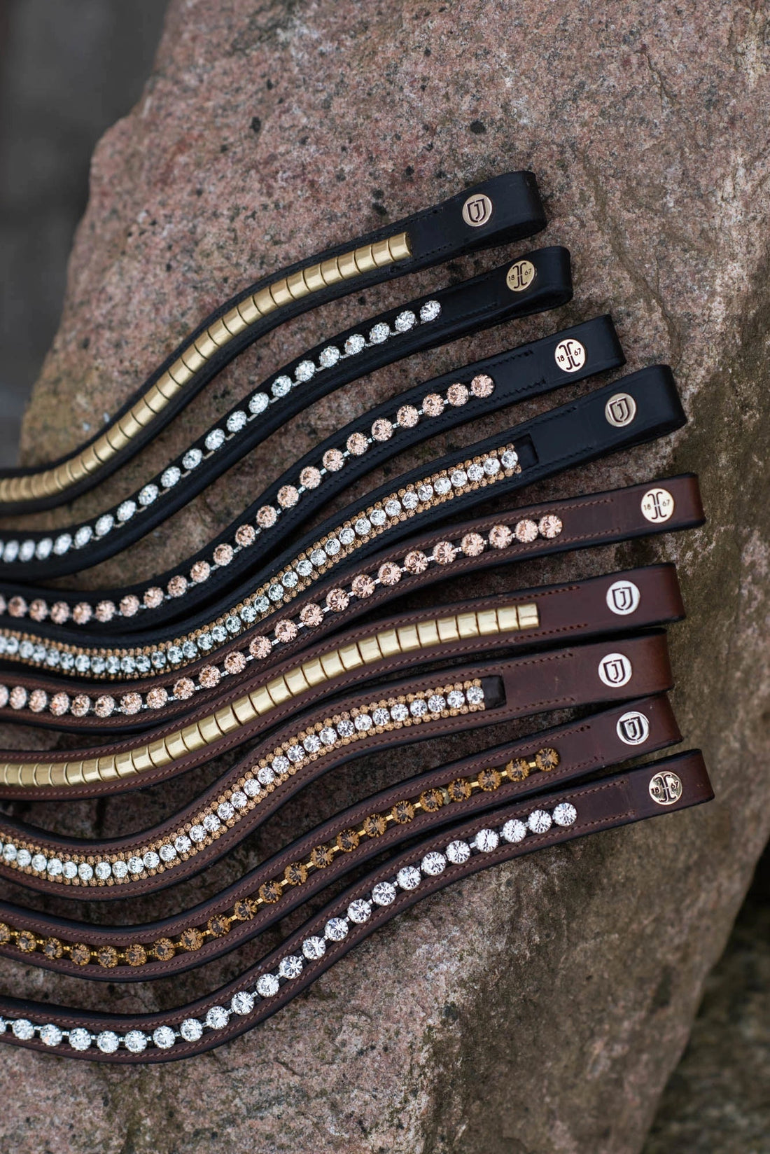 Jacson Pannband Kristall Brons Brun