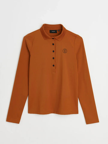 Jacson Ylva Långärmad Piké Caramel Café