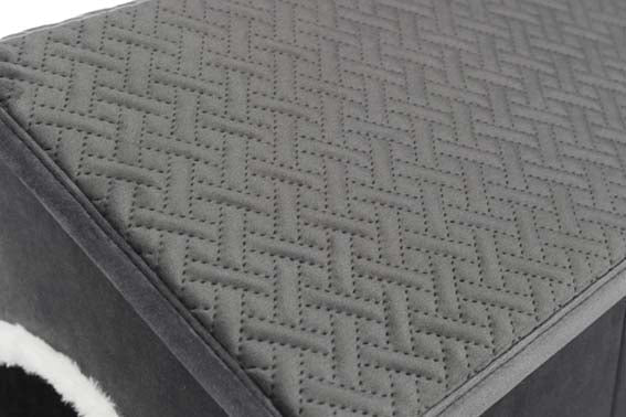 Livia cave, 38 × 41 × 44 cm, mörkgrå/vit