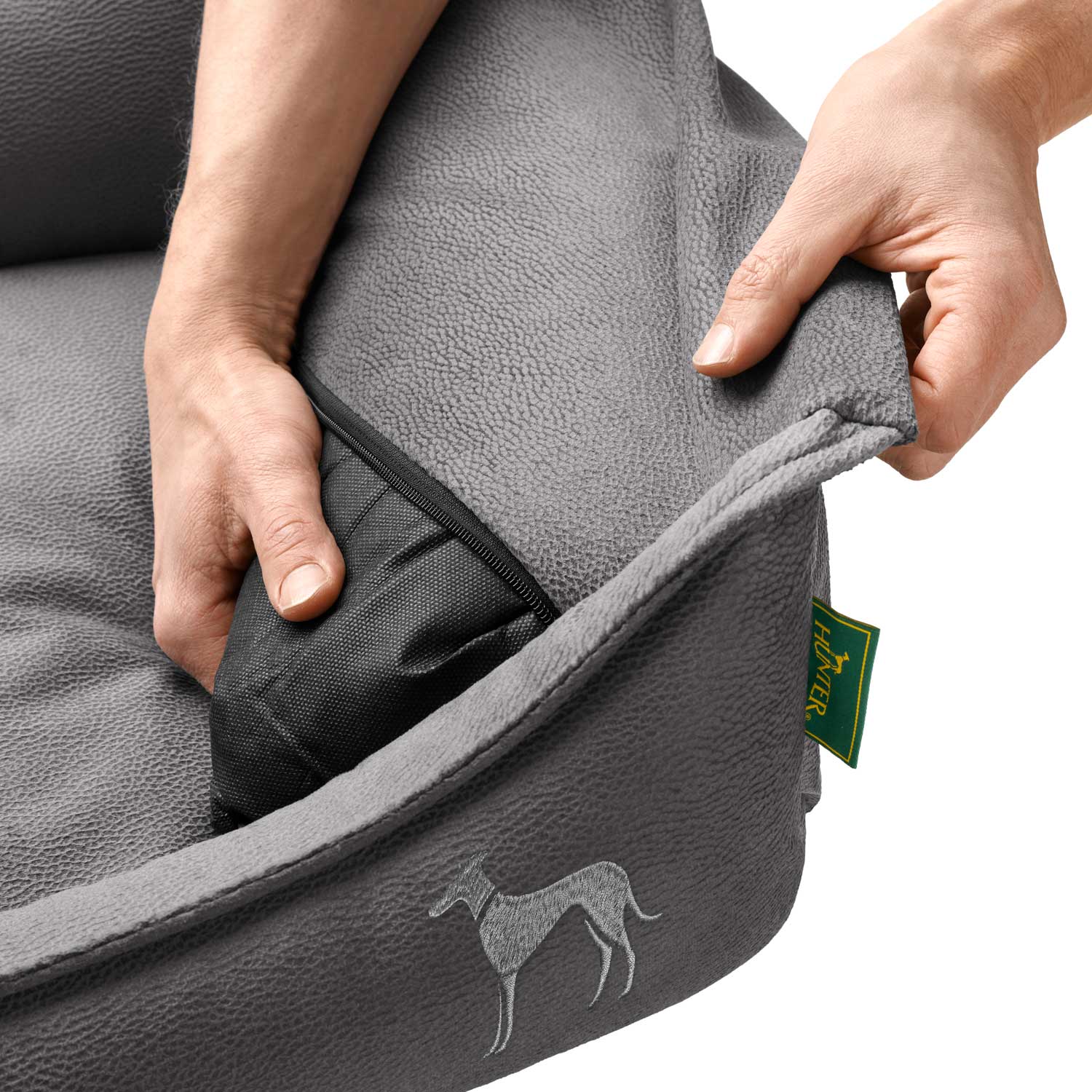 HUNTER Ortopedisk hundbädd Merida Antracit XL