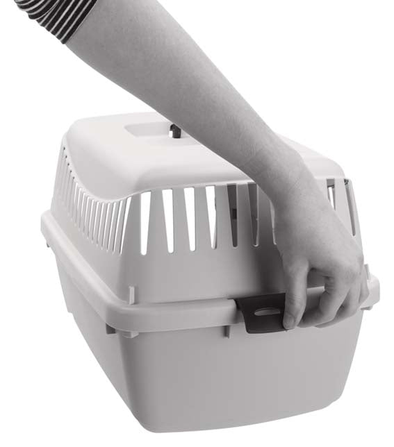 Transportbur Capri XXS, 26 × h25 × 39 cm, antracit/grön