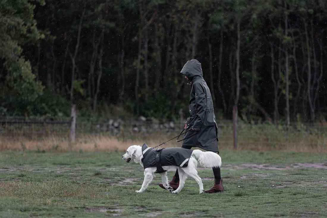 Vattentätt hundtäcke i mjukt material med fleecefoder och reflektionsdetaljer, del av Jacsons hållbara Pre-Loved Sortiment.