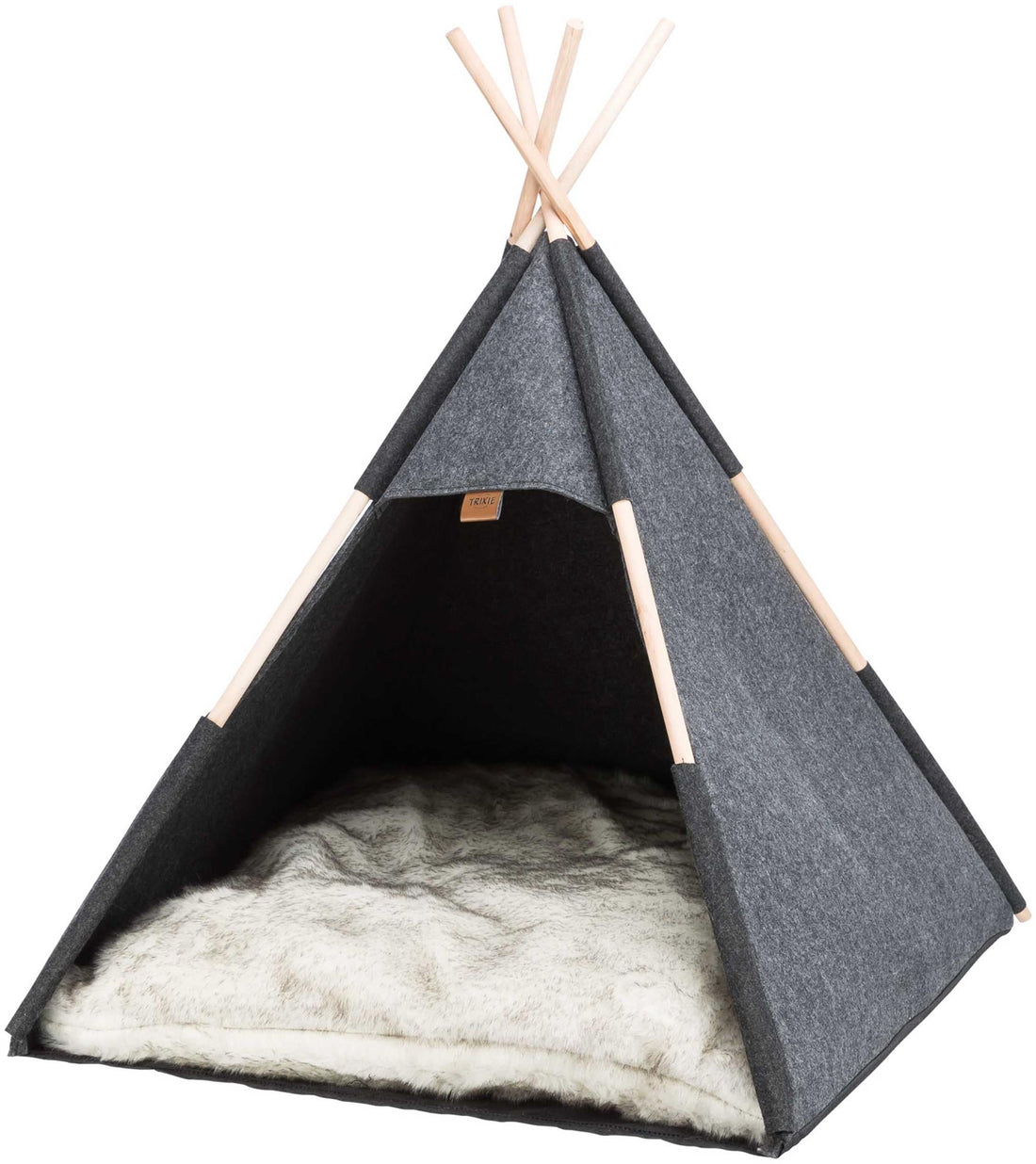 Tipi tält, filt, 70 × 70 × 70 cm, antracit