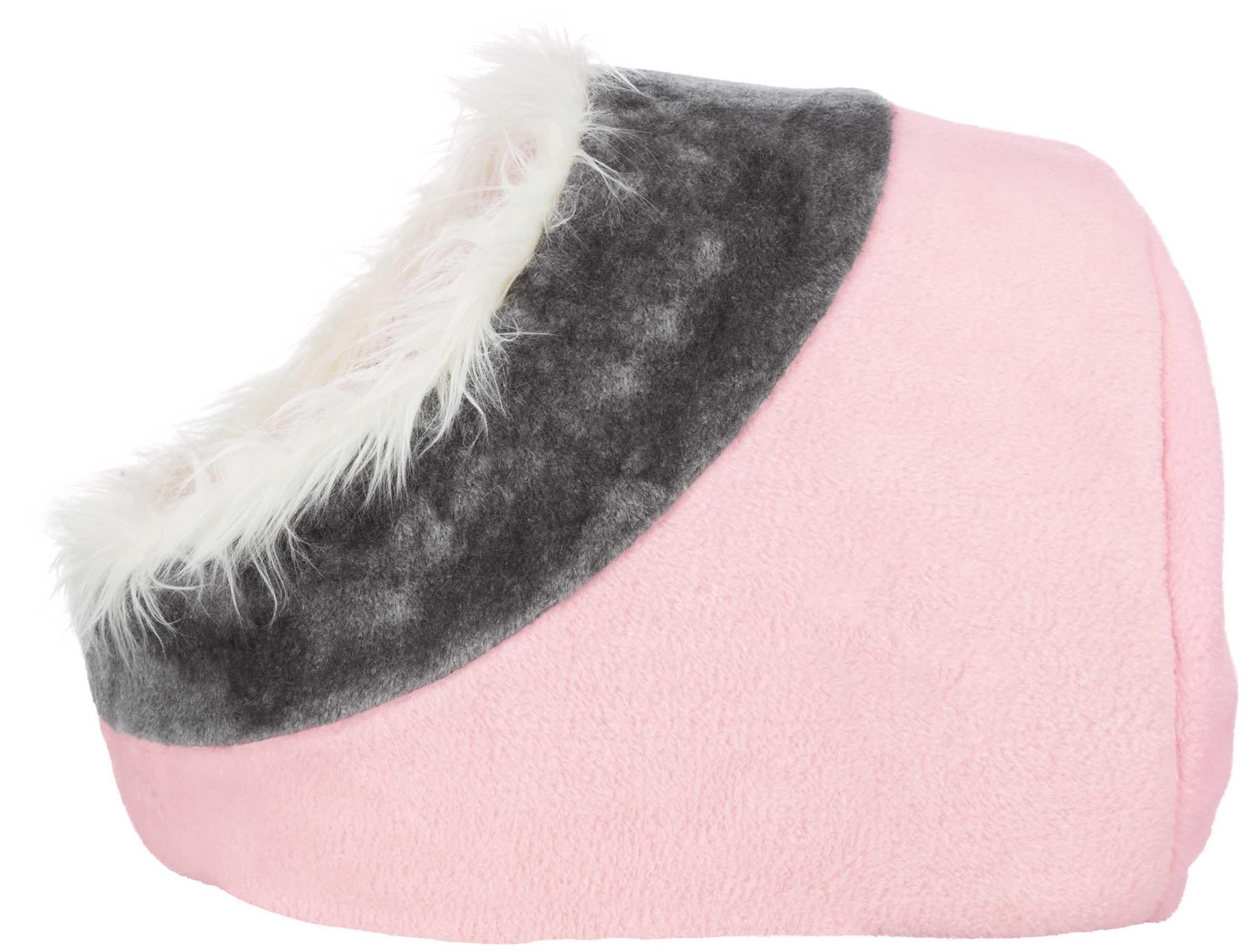 Minou igloo, 35 x h26 x 41 cm, rosa/grå