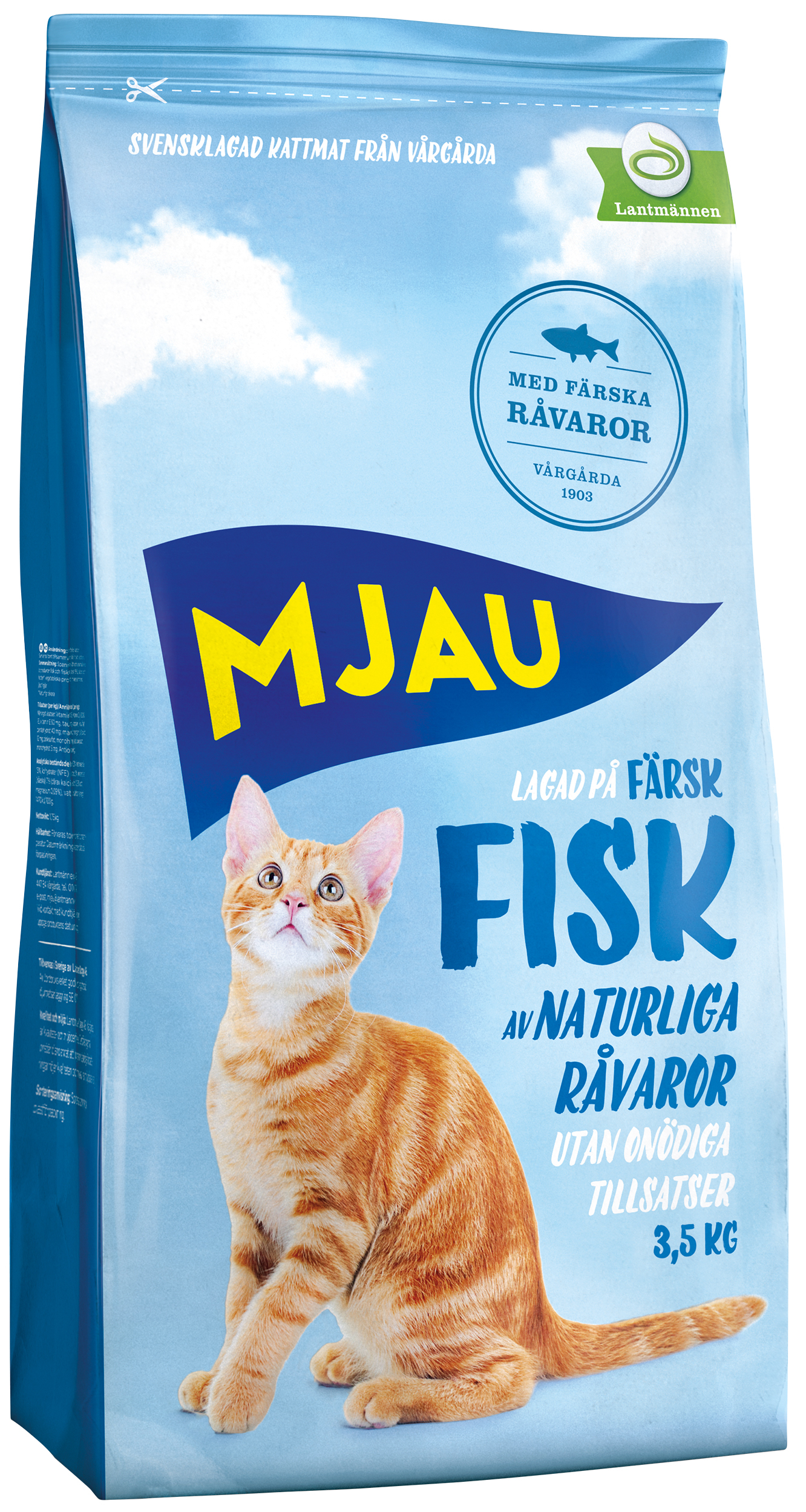 Mjau Torrfoder för katt med Fisk 3,5kg