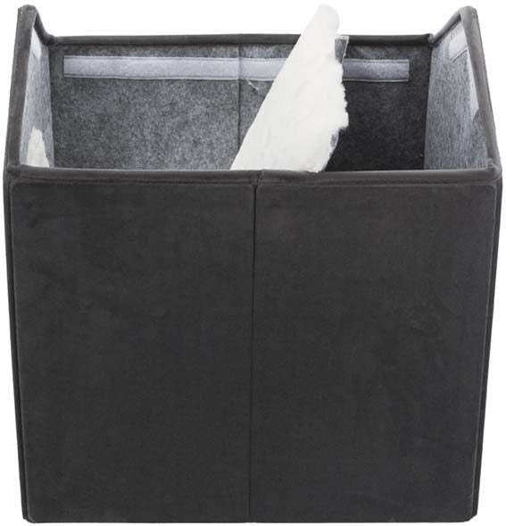 Livia cave, 38 × 41 × 44 cm, mörkgrå/vit