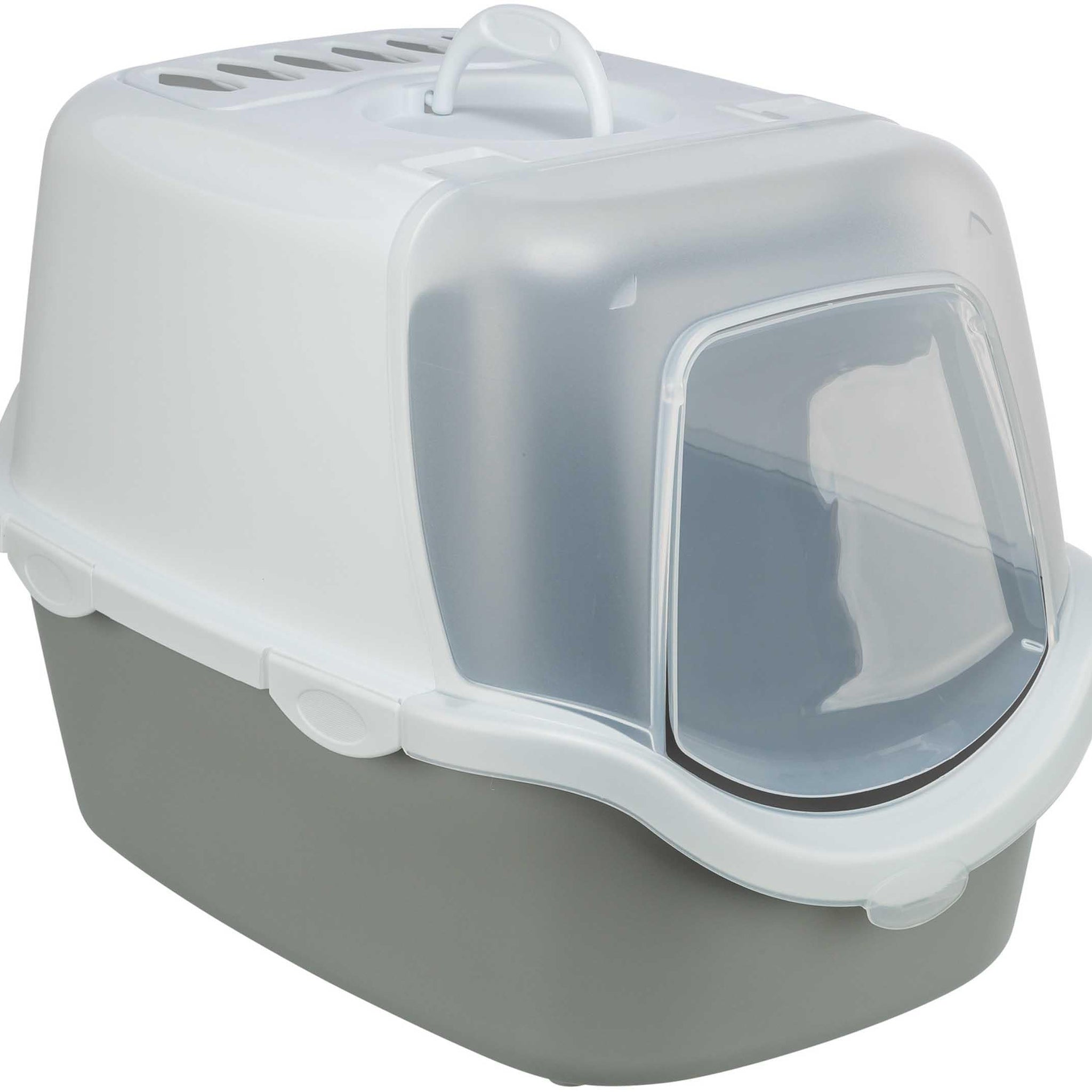 Trixie Kattlåda Vico öppningsb.front 40xH40x56 cm, ljusgrå/vit