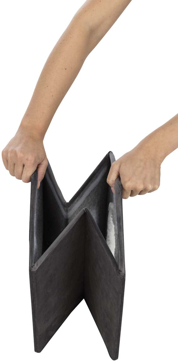 Livia cave, 38 × 41 × 44 cm, mörkgrå/vit