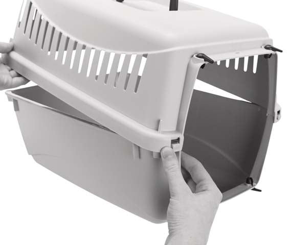 Transportbur Capri XXS, 26 × h25 × 39 cm, antracit/grön