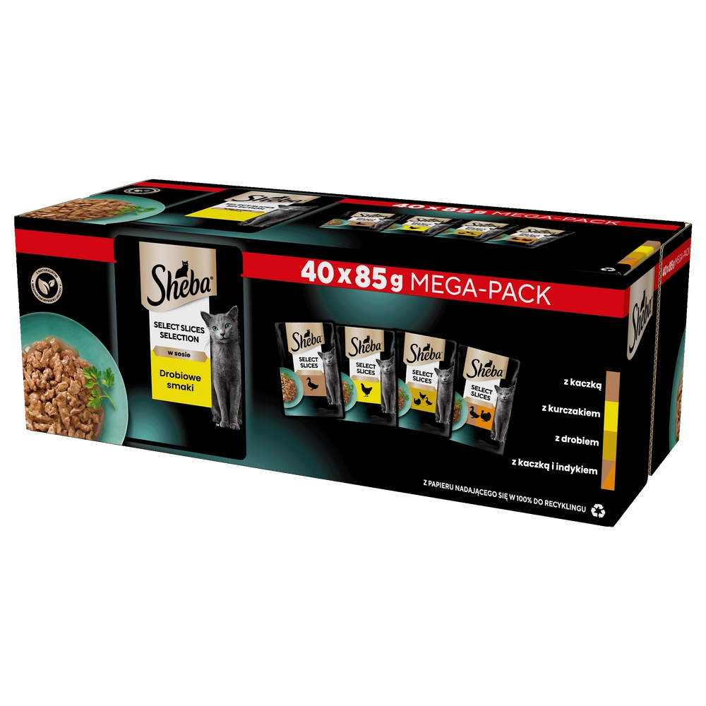 SHEBA Selection Select Slices Fågel Smaker påsar 40x85g
