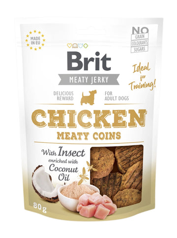 Brit Care Meaty Jerky Coins Chicken Insect 80g