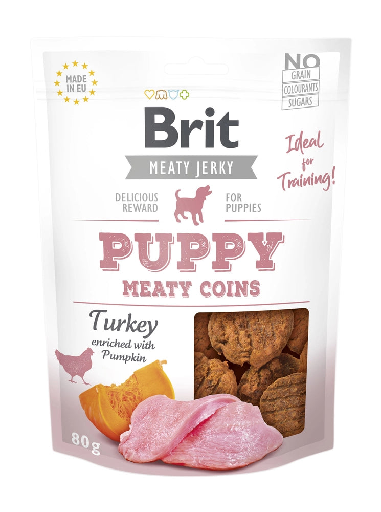Brit Care Puppy Meaty Jerky Coins Turkey 80g