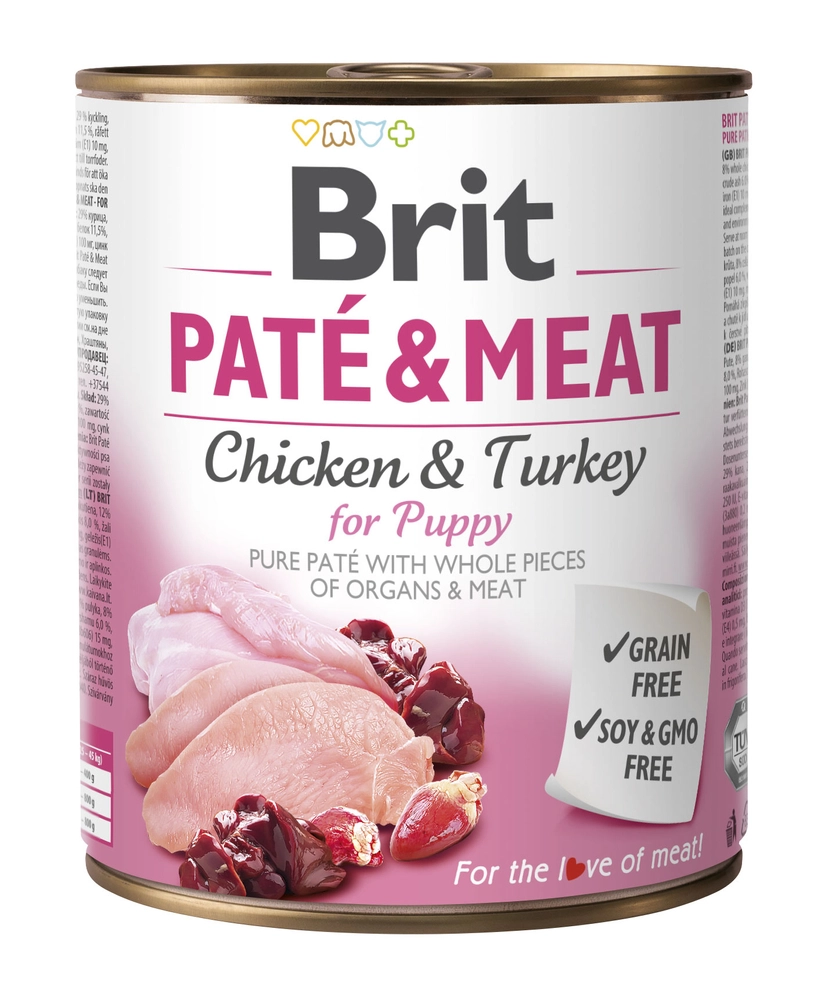 Brit Care Paté & Meat Chicken & Turkey for Puppy 800 g