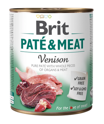 BRIT Pate venison 800 g paté med viltkött för hundar