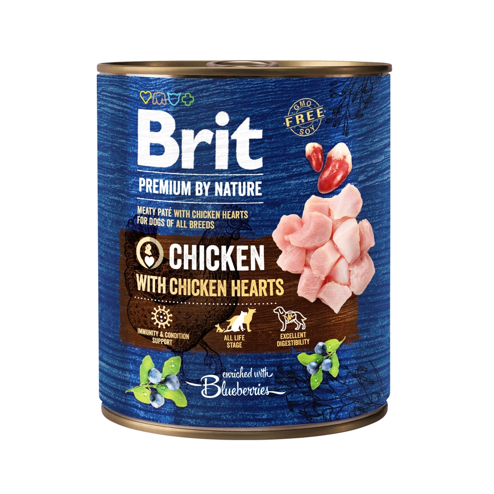 Brit Premium by Nature Kyckling With Chicken Hearts 800g