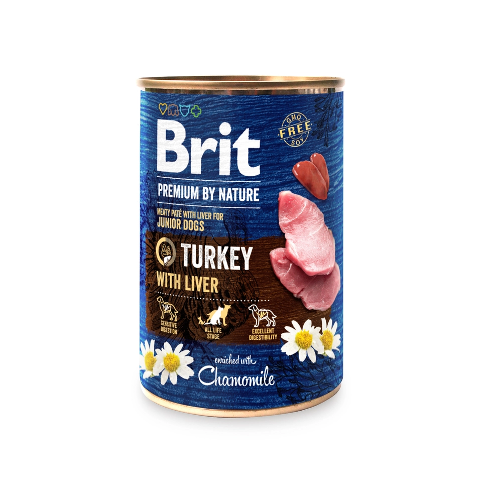 Brit Premium by Nature Junior Kalkon med Lever 400g