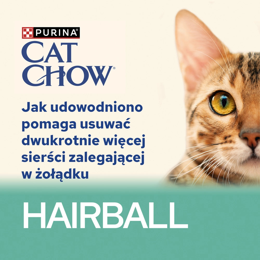CAT CHOW Hairball Foder för katter med kyckling och gröna bönor i sås 85g