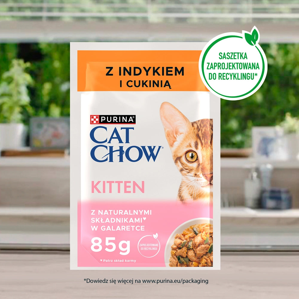 PURINA Cat Chow Adult Torrfoder för katter med lamm och gröna bönor i gelé 85g