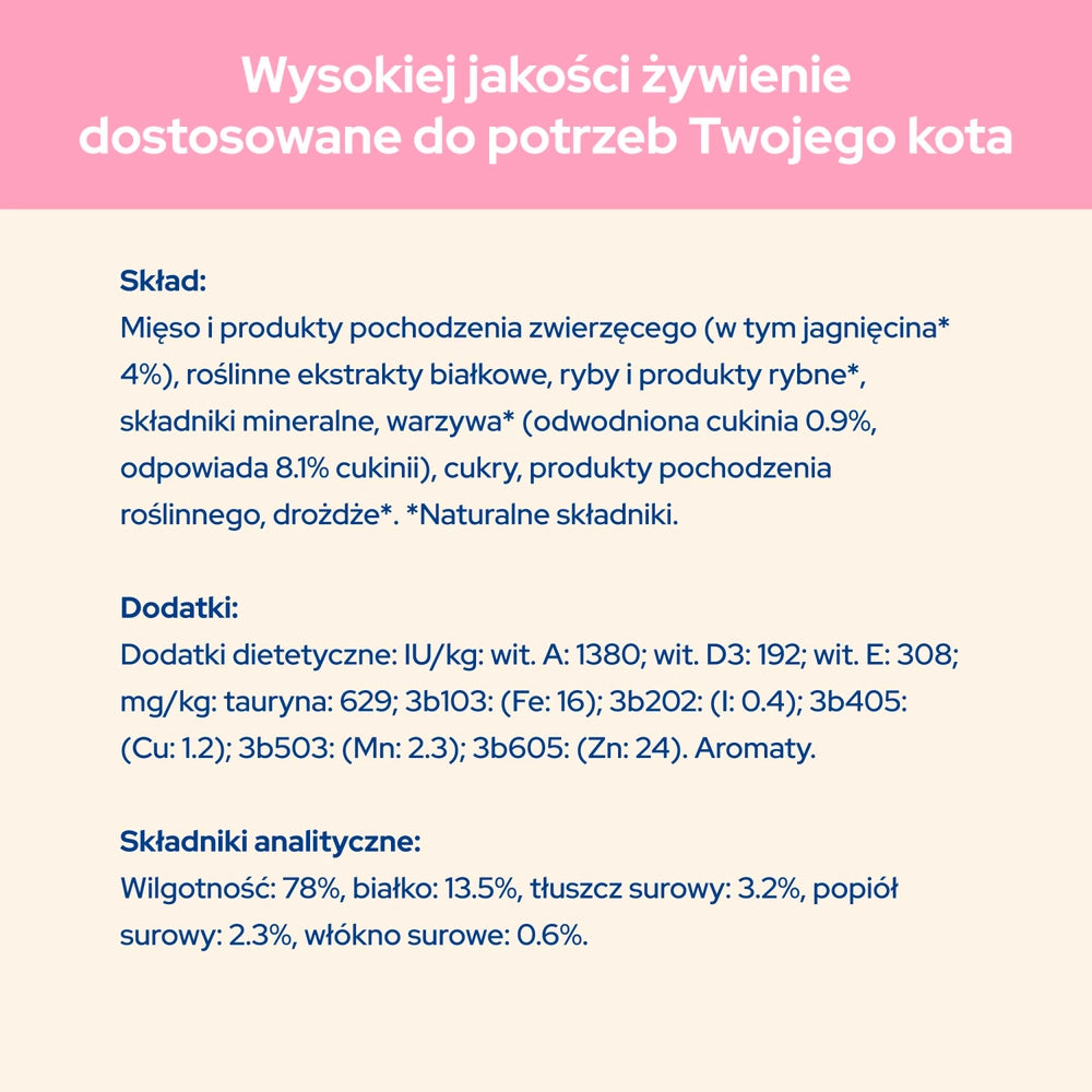 PURINA Cat Chow Adult Torrfoder för katter med lamm och gröna bönor i gelé 85g