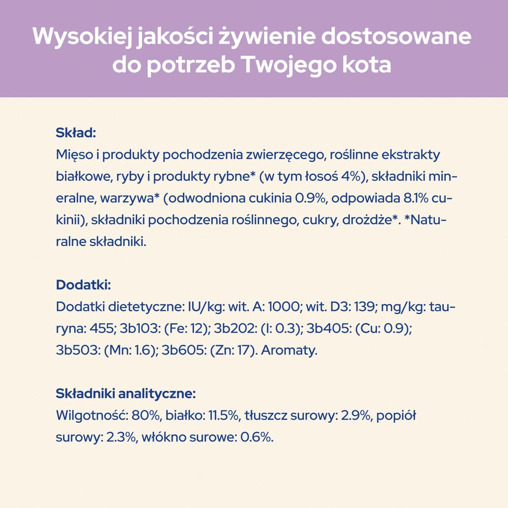 PURINA Cat Chow 26 x 85 g  Sensitive lax och zucchini