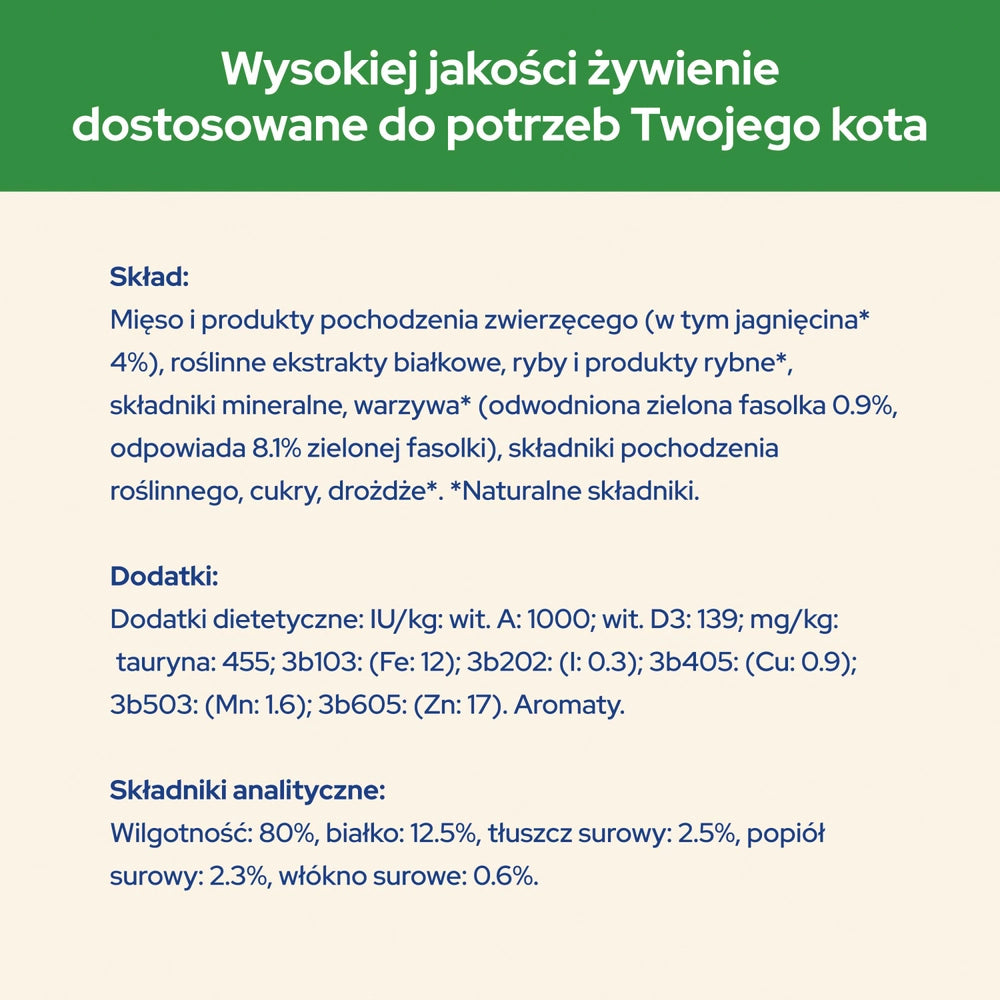 CAT CHOW Sterilised Kattmat med lamm och gröna bönor i sås 85g